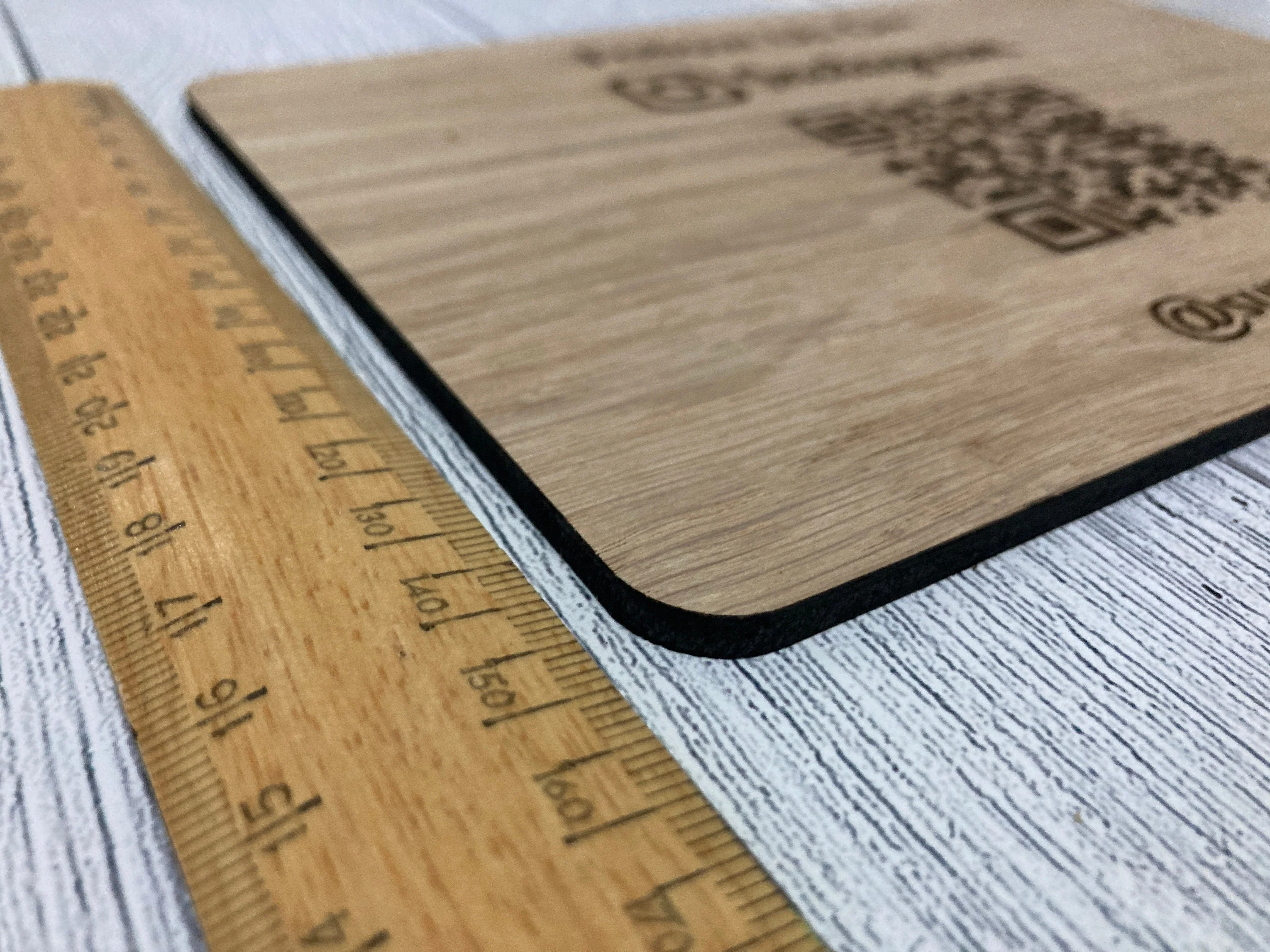 Wooden Social Media Sign, "Follow us on" Sign, QR Code Sign, Oak - Image 4