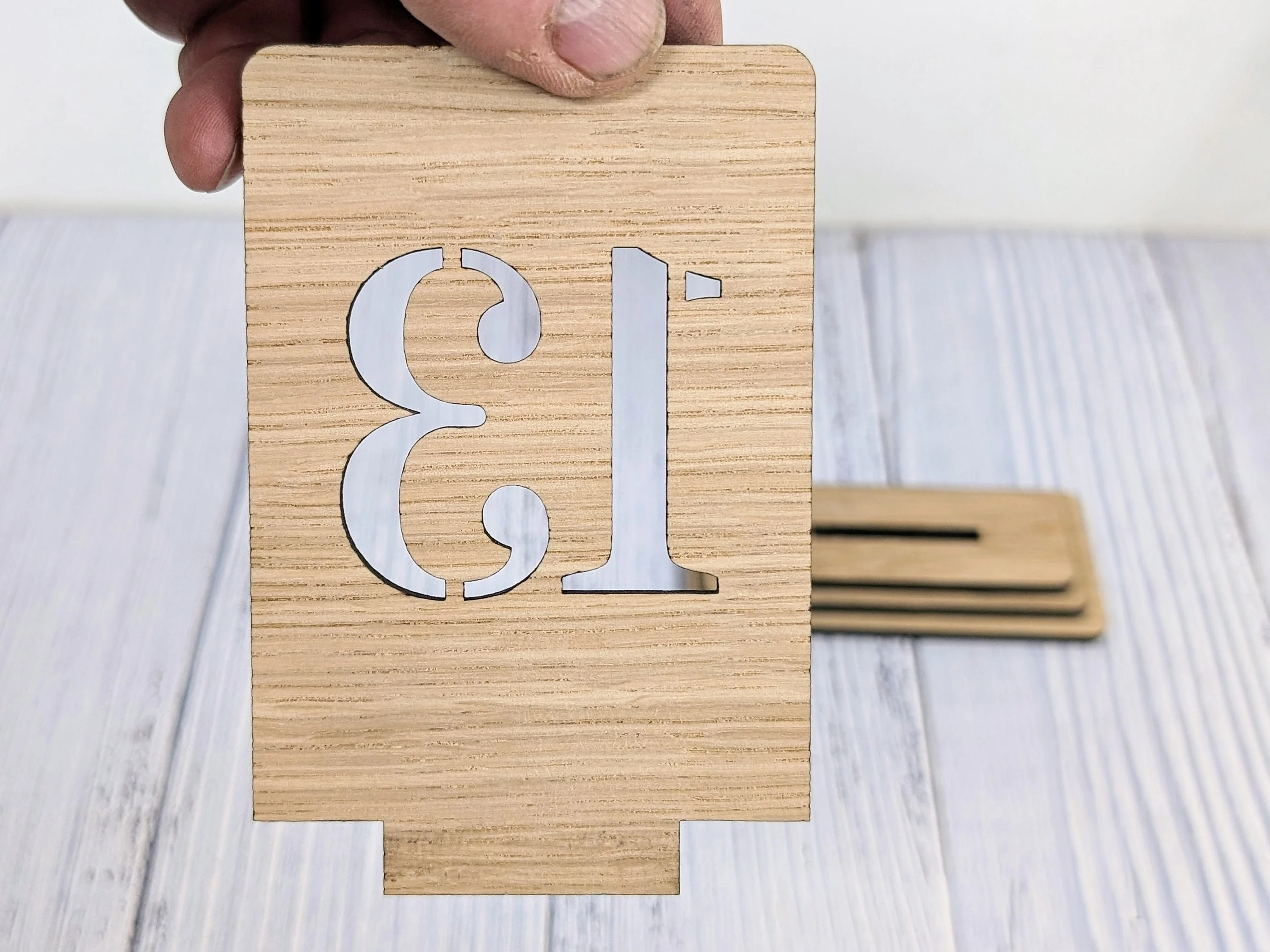 Wooden Table Number Signs, Freestanding, Single or Double-Sided, 2 Sizes - Image 3