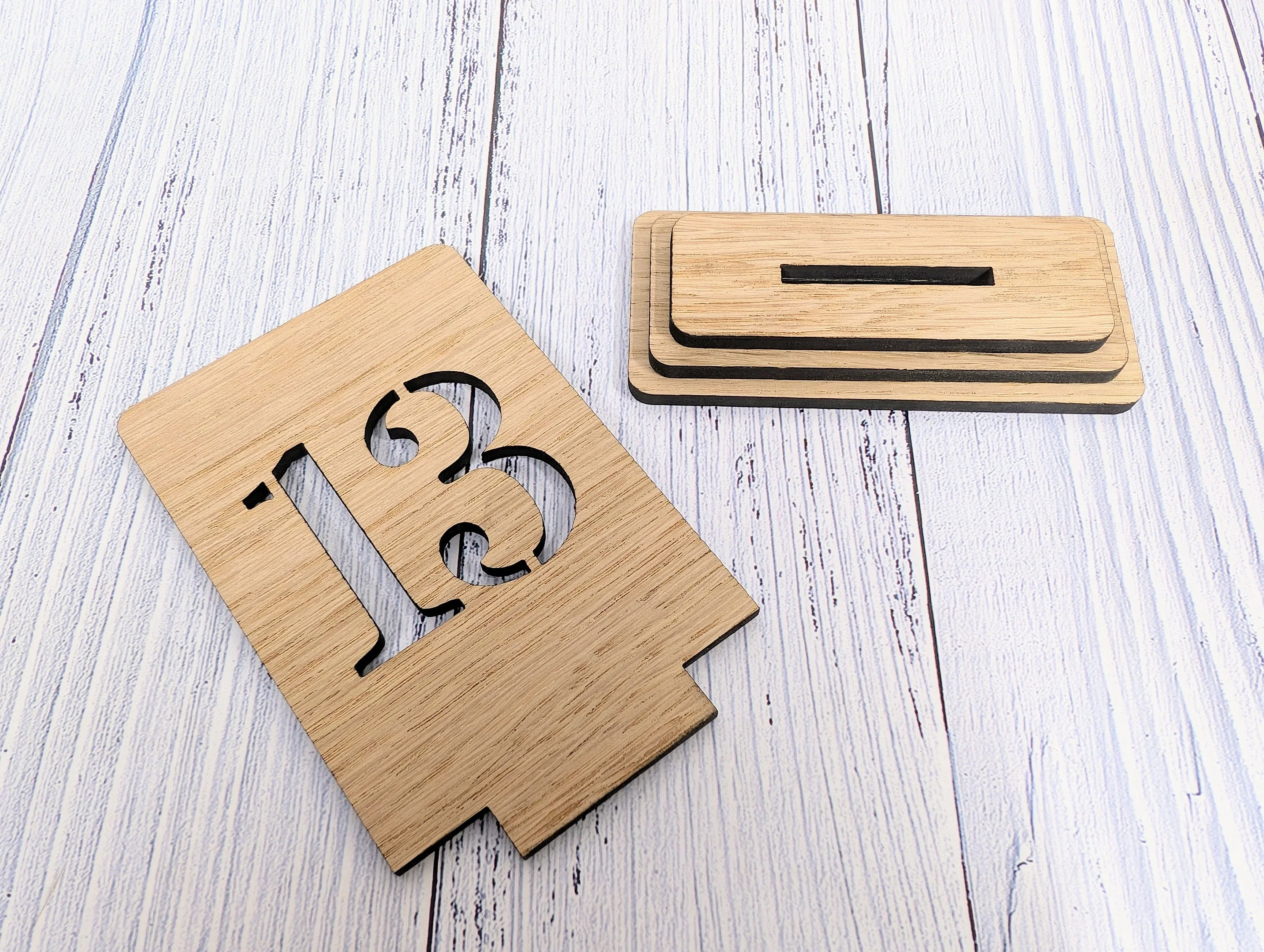 Wooden Table Number Signs, Freestanding, Single or Double-Sided, 2 Sizes - Image 6