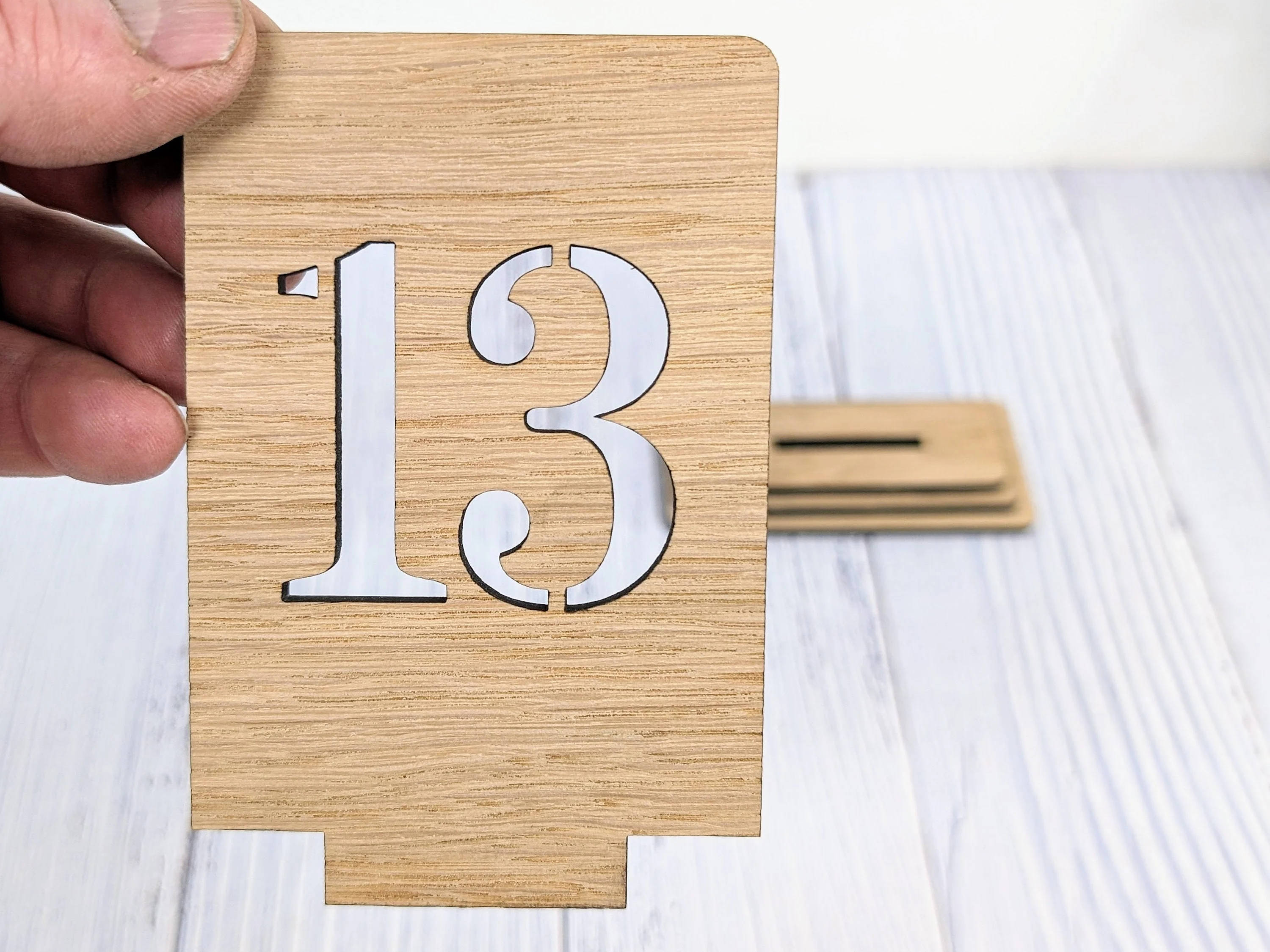 Wooden Table Number Signs, Freestanding, Single or Double-Sided, 2 Sizes - Image 8