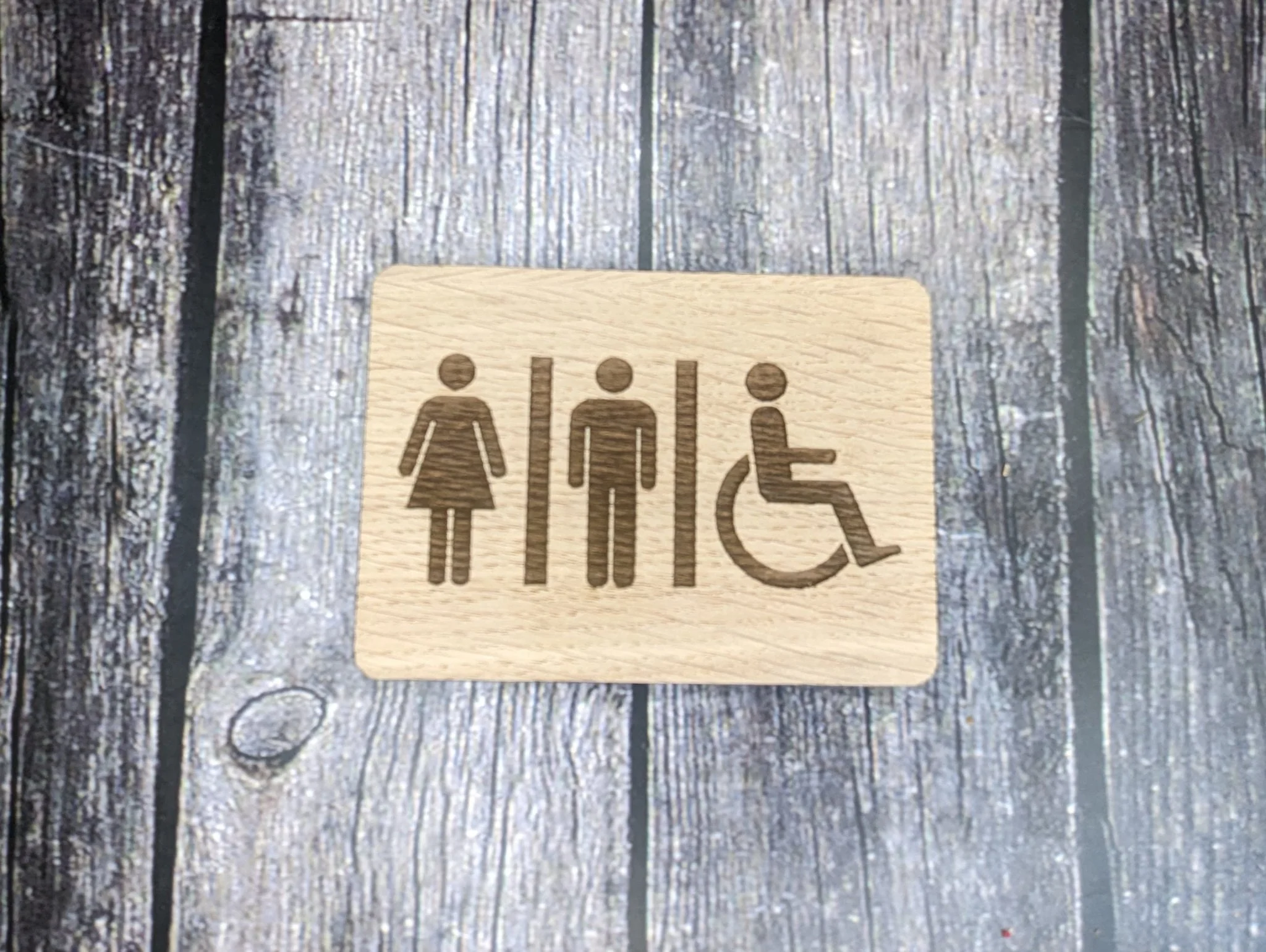 Wooden Toilet Signs - Rustic Bathroom Signage for Hotels, Restaurants, Bars, B&Bs, and Offices - Image 4