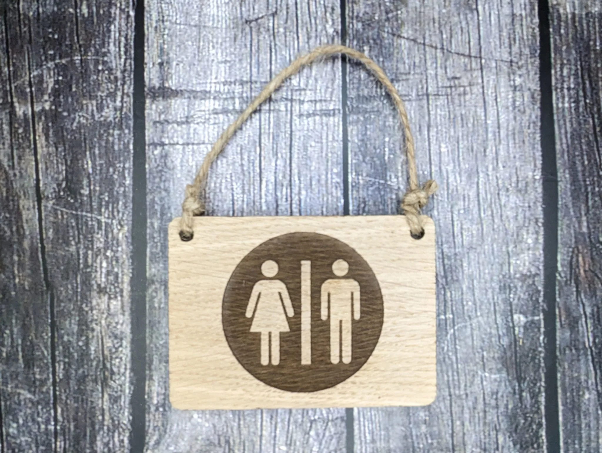 Wooden Toilet Signs - Rustic Bathroom Signage for Hotels, Restaurants, Bars, B&Bs, and Offices - Image 6