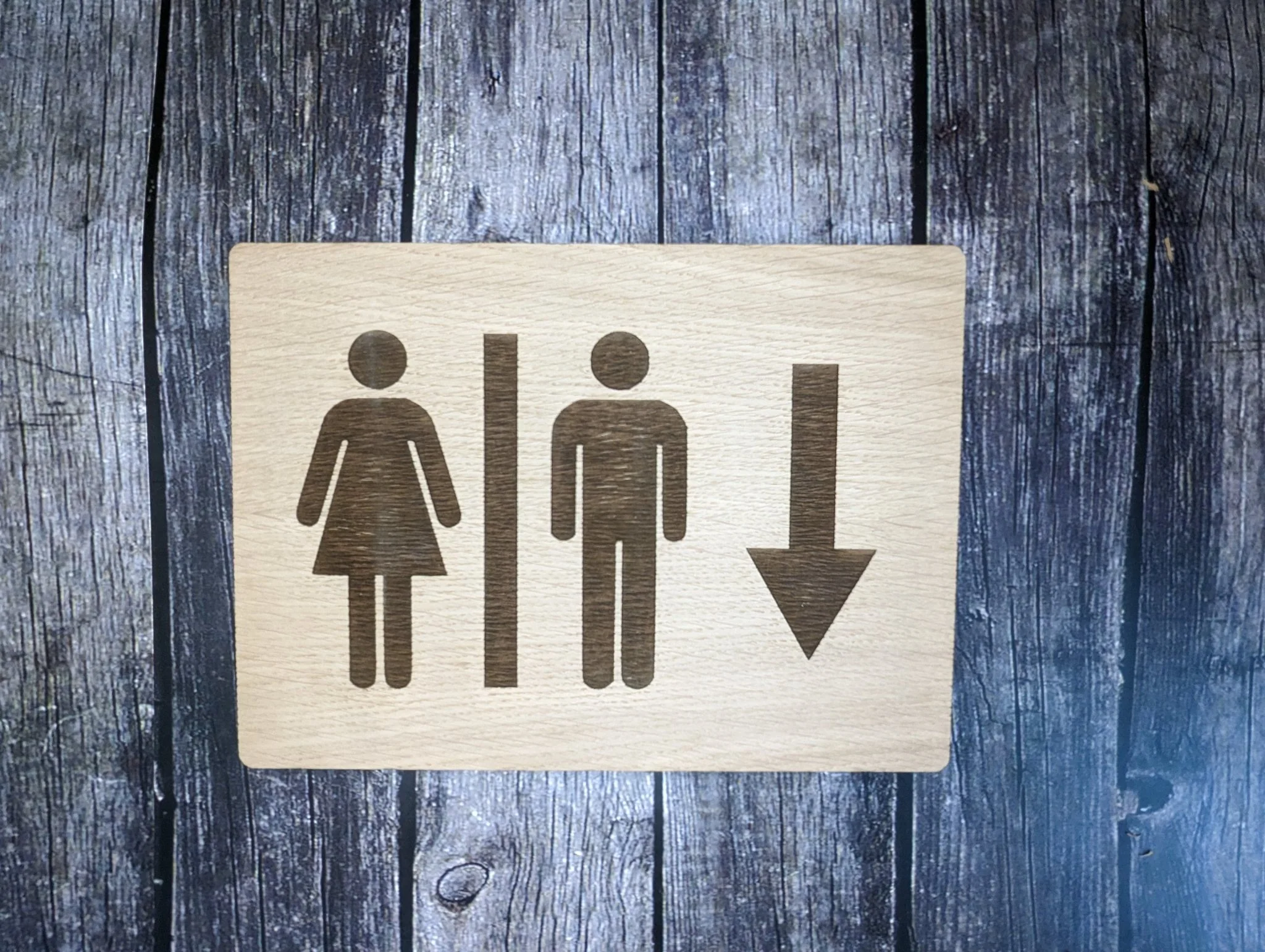 Wooden Toilet Signs - Rustic Bathroom Signage for Hotels, Restaurants, Bars, B&Bs, and Offices - Image 8