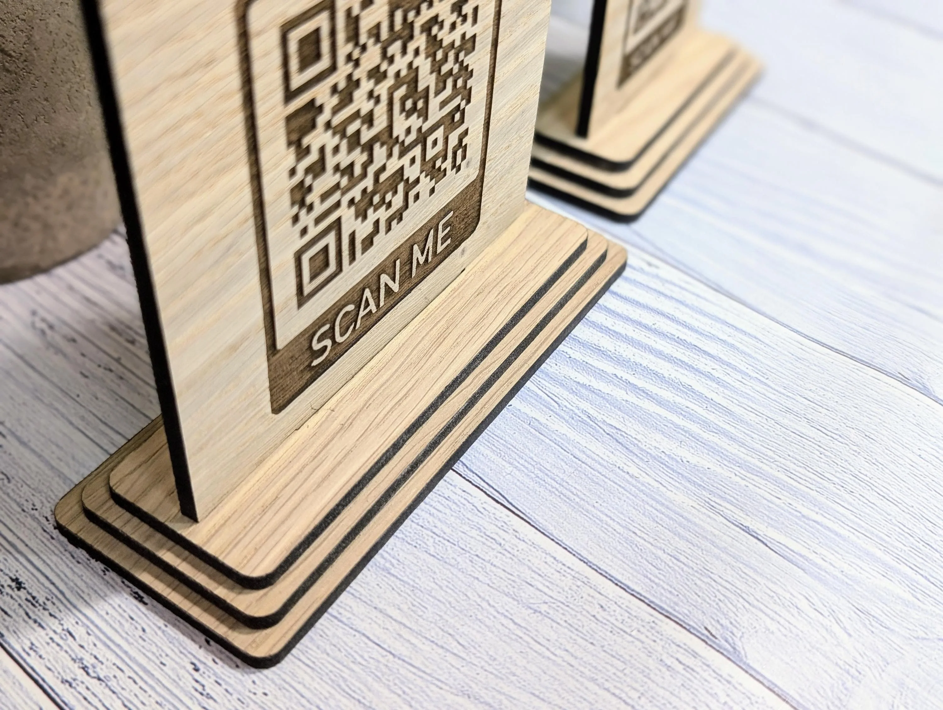 Wooden WiFi QR Code Sign + Logo, Eco-Friendly Custom Internet Password Table Display, 2 Sizes, Oak Plaque, Hotel, BnB, Guest House, Business - Image 7