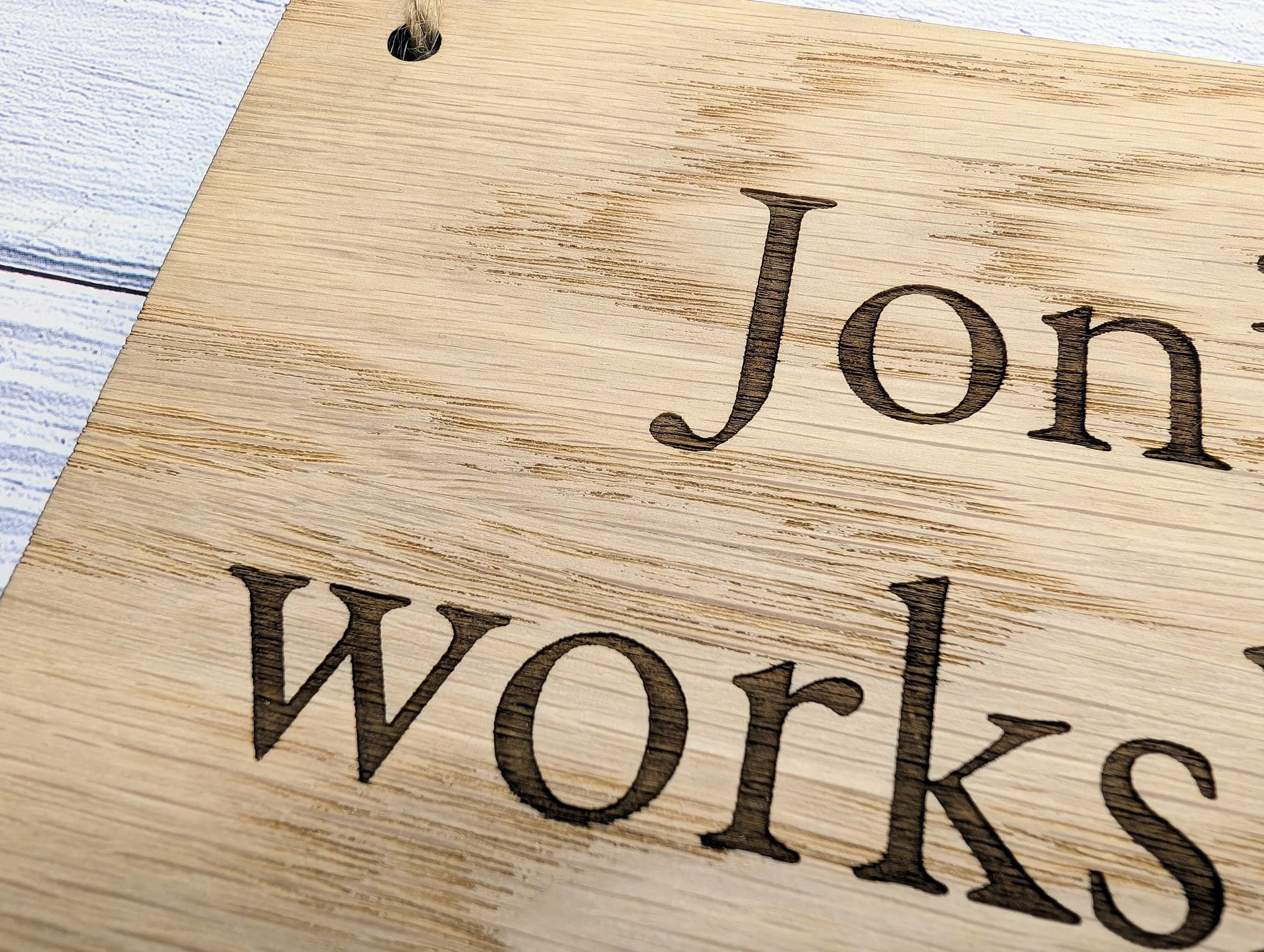 Workshop Sign Personalised, Wooden - Personalised Name Plaque, 4 Sizes | Handcrafted, Eco-Friendly, Ideal for Home & Professional Workshops - Image 2