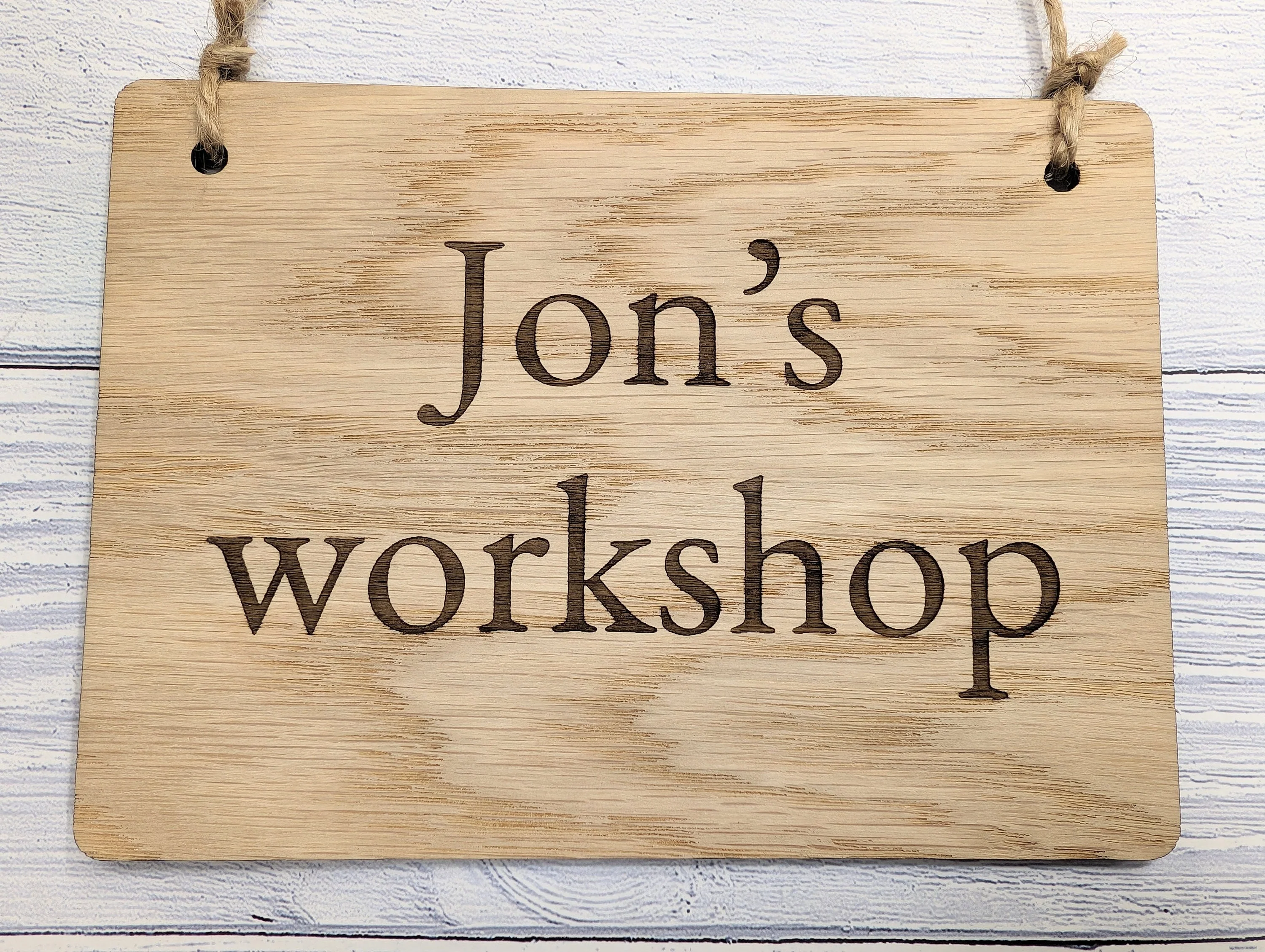 Workshop Sign Personalised, Wooden - Personalised Name Plaque, 4 Sizes | Handcrafted, Eco-Friendly, Ideal for Home & Professional Workshops - Image 4