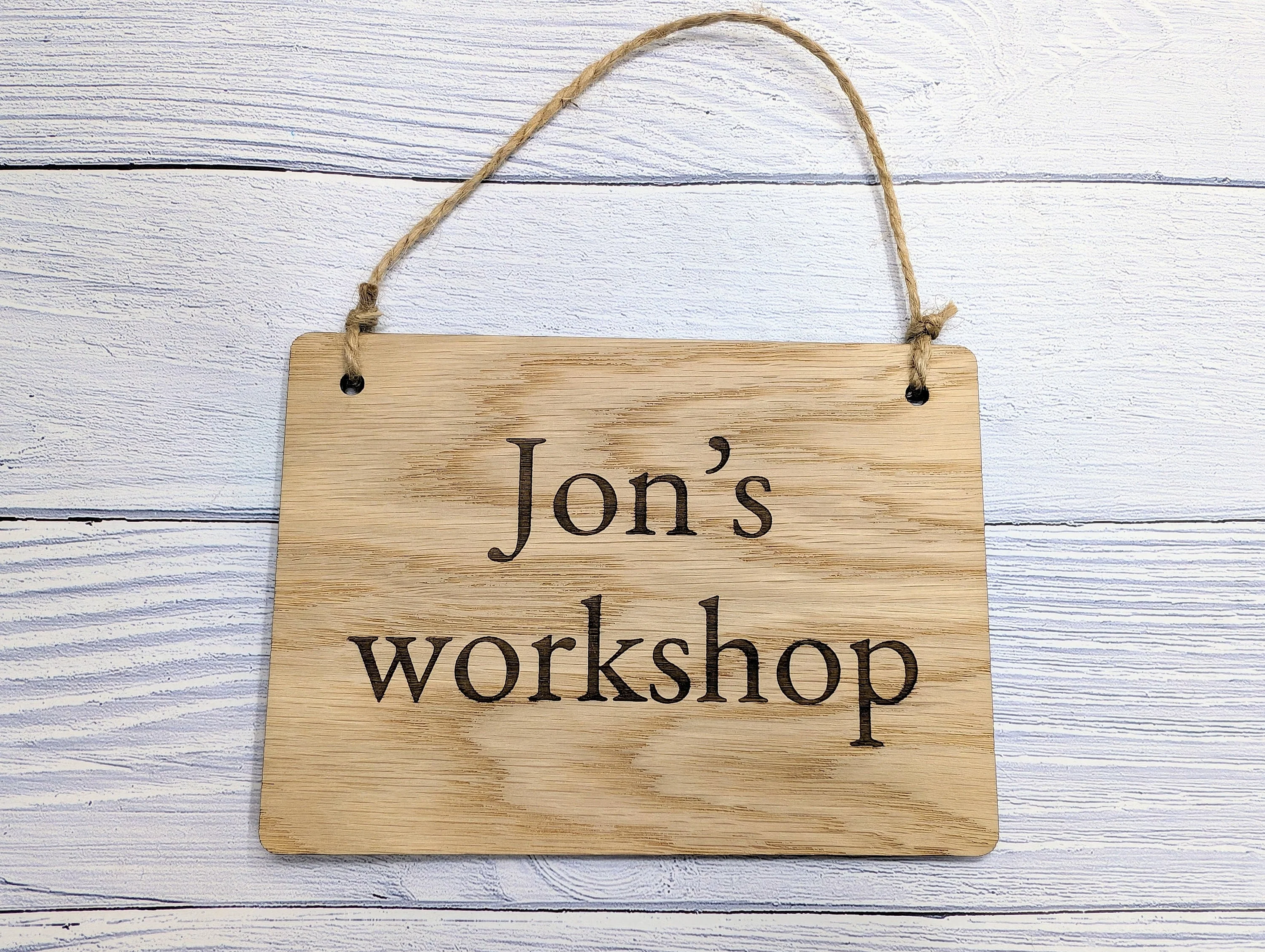 Workshop Sign Personalised, Wooden - Personalised Name Plaque, 4 Sizes | Handcrafted, Eco-Friendly, Ideal for Home & Professional Workshops - Image 5